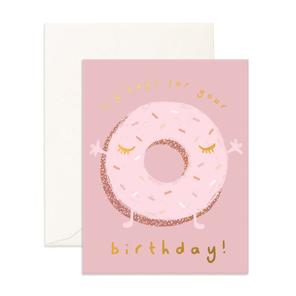 Fox & Fallow - Big Hugs Birthday Donut Greeting Card