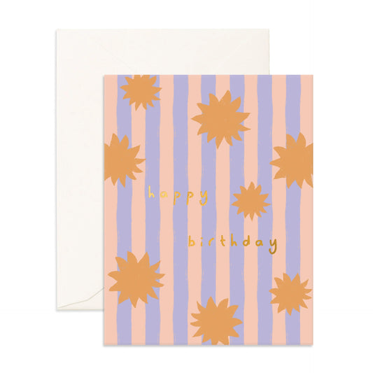 Fox & Fallow - Birthday Suns Stripe Greeting Card