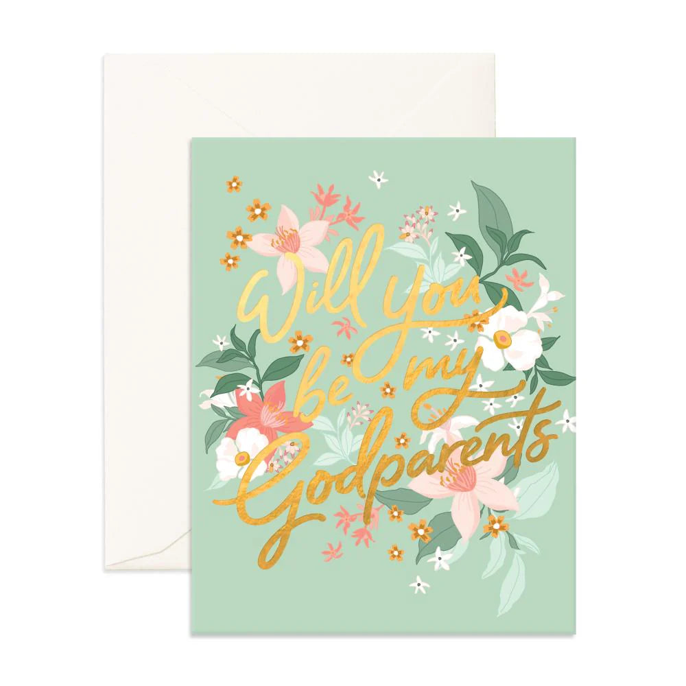 Fox & Fallow-Godparents Bohemia Greeting Card