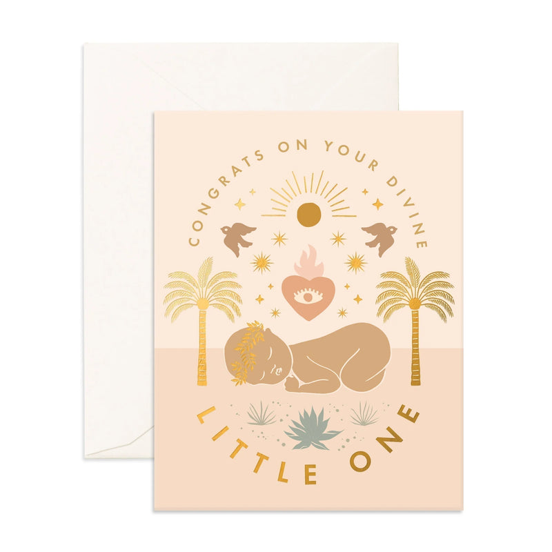 Fox & Fallow- Divine Little One Greeting Card