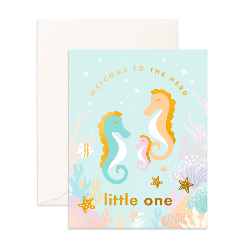 Fox & Fallow-Welcome Little Seahorse  Greeting Card