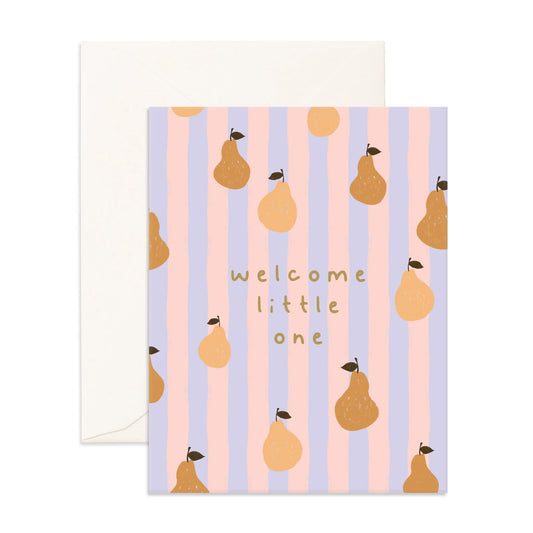 Fox & Fallow - Welcome Little One Pears Greeting Card