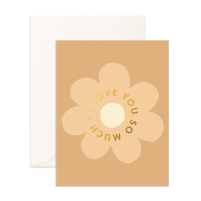 Fox & Fallow- I Love You Flower Greeting Card