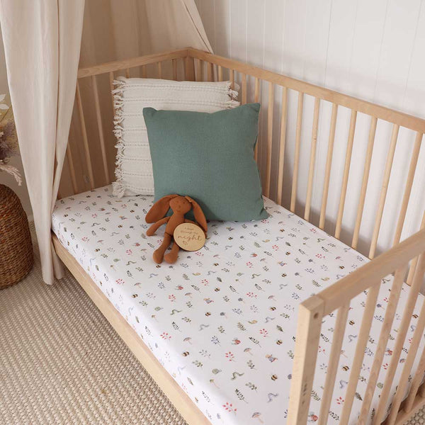 Snuggle Hunny Kids - Garden Friends Organic Fitted Cot Sheet