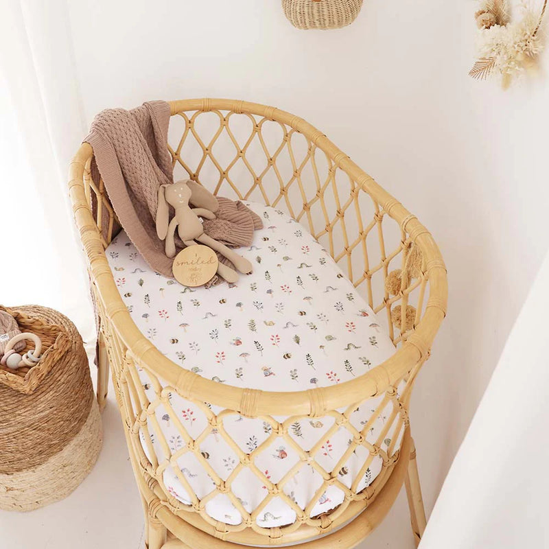 Snuggle Hunny- Garden Friends Fitted Bassinet Sheet & Change Pad Cover