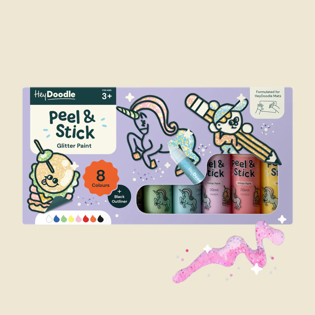 Hey Doodle- Peel & Stick- Glitter Paint