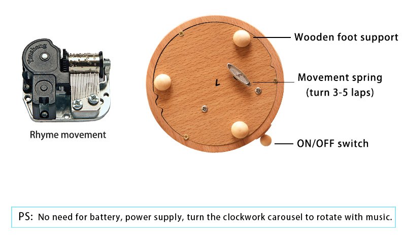 Timber Tinkers - Christmas Music Box - Santa Sleigh