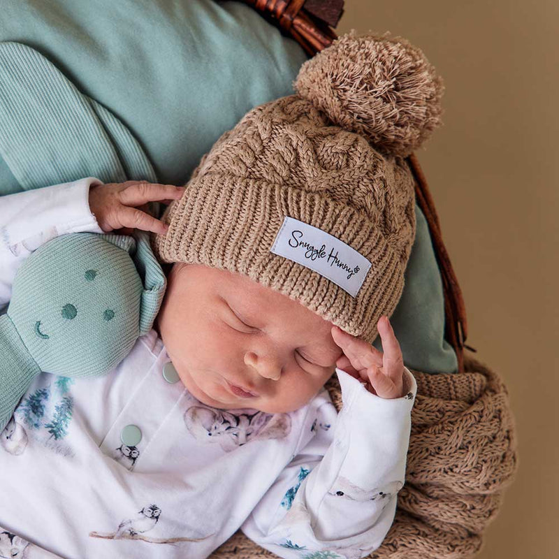 Snuggle Hunny - Hazelnut Organic Knit Beanie