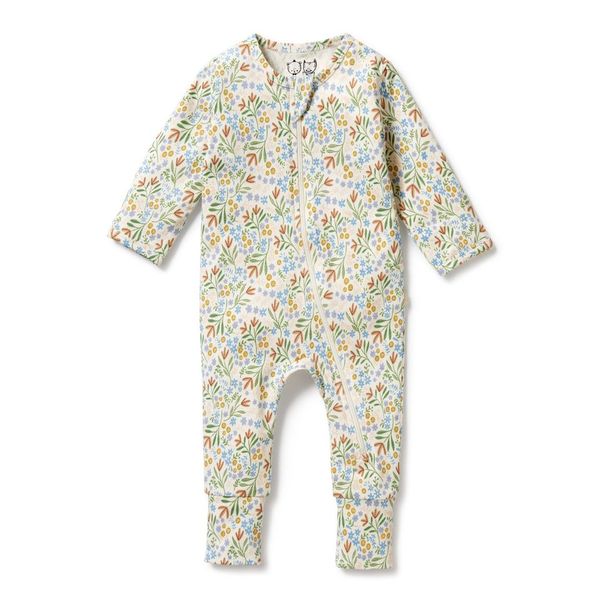 Wilson & Frenchy- Tinker Floral Zipsuit with Feet