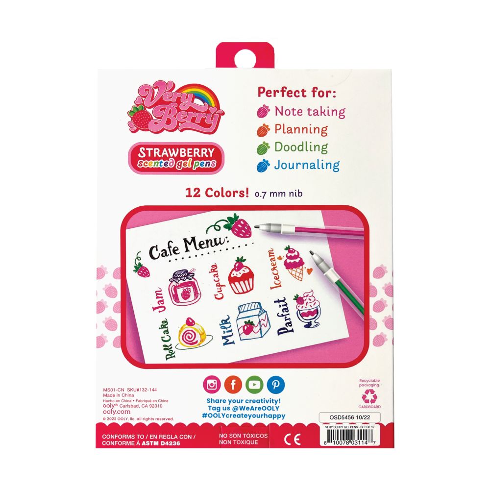Ooly Pen- Very Berry Scented Gel Pens