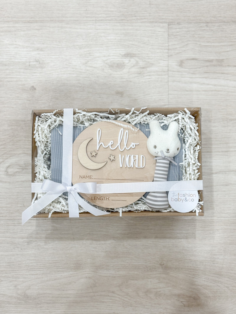 Hello World Newborn Gift Box Small