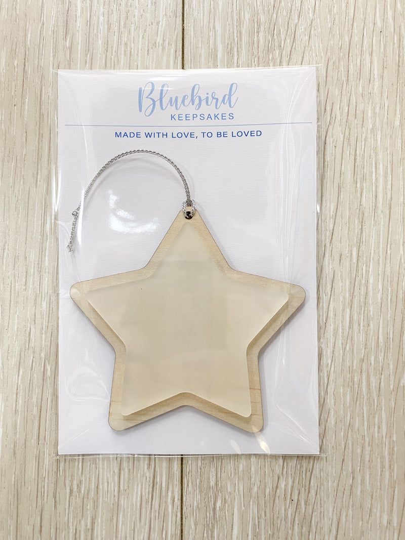 Bluebird Keepsakes - Star Wooden Christmas Ornament