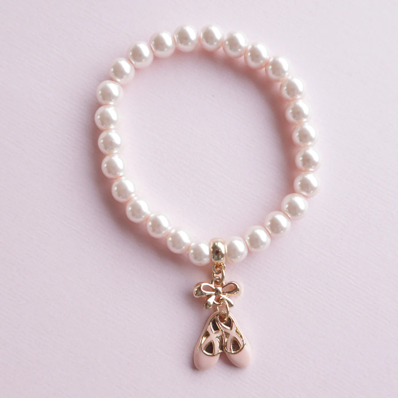Lauren Hinkley -Pink Pearl Ballet Slippers Bracelet