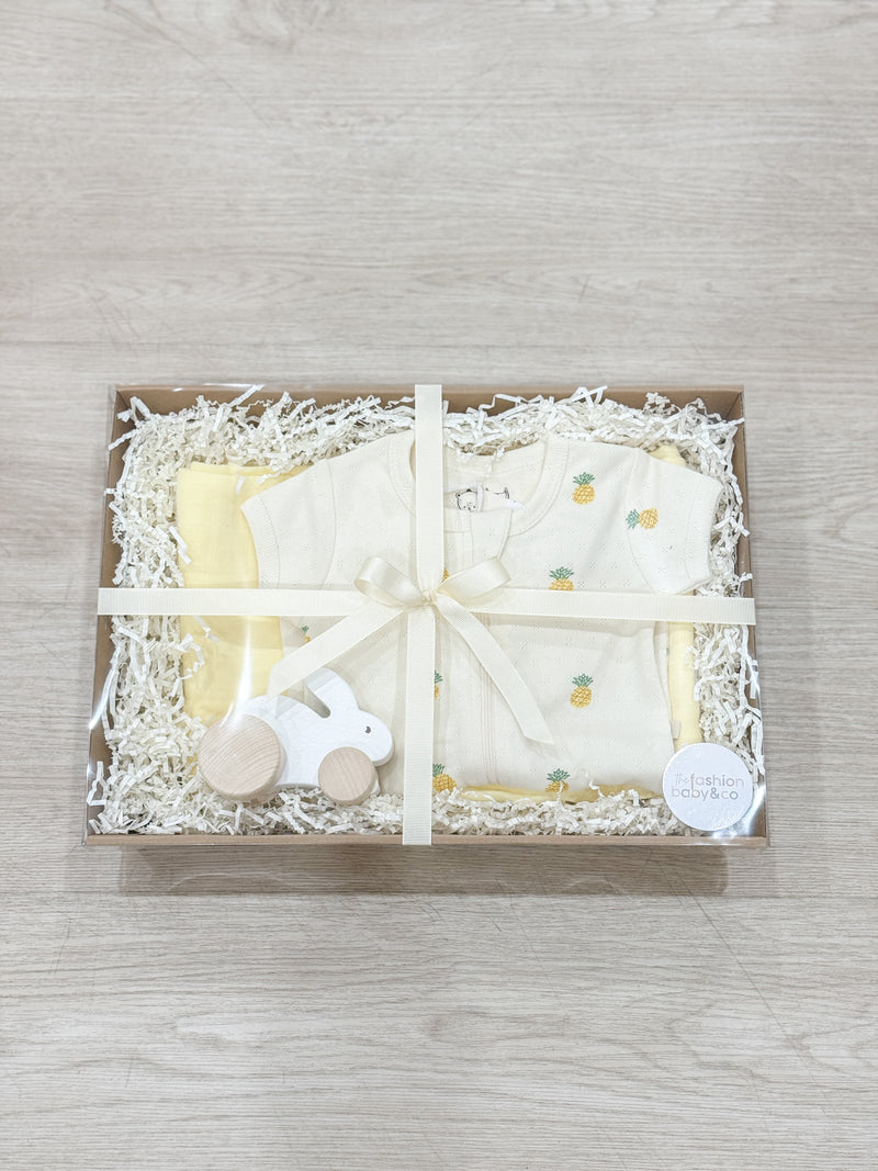 Yellow Gender Neutral Newborn Gift Box - Large