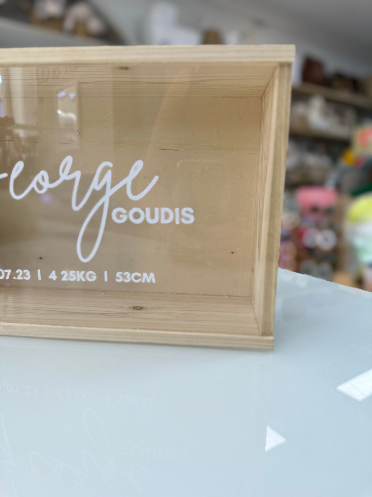 Wooden Keepsake Box with Perspex Lid