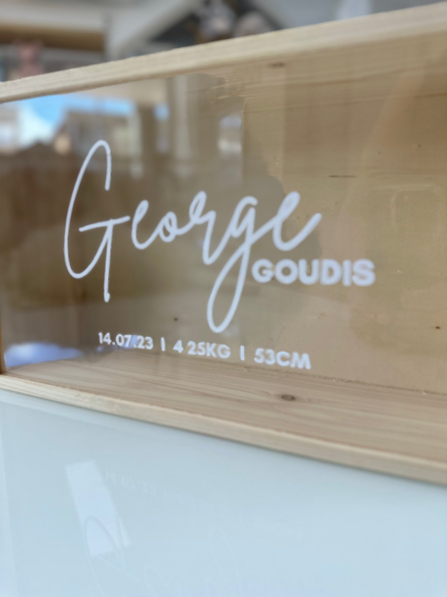 Wooden Keepsake Box with Perspex Lid