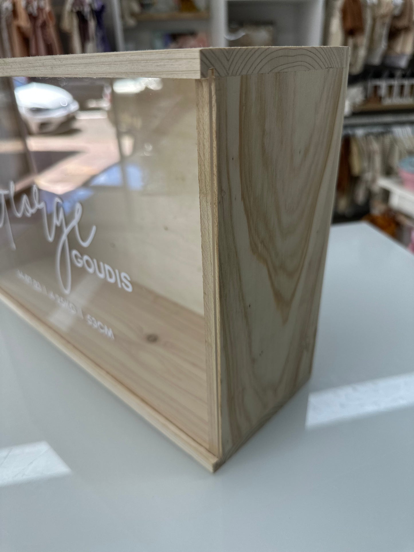 Memory Box Perspex Wooden Keepsake Box with Perspex Lid – The Fashion Baby and Co