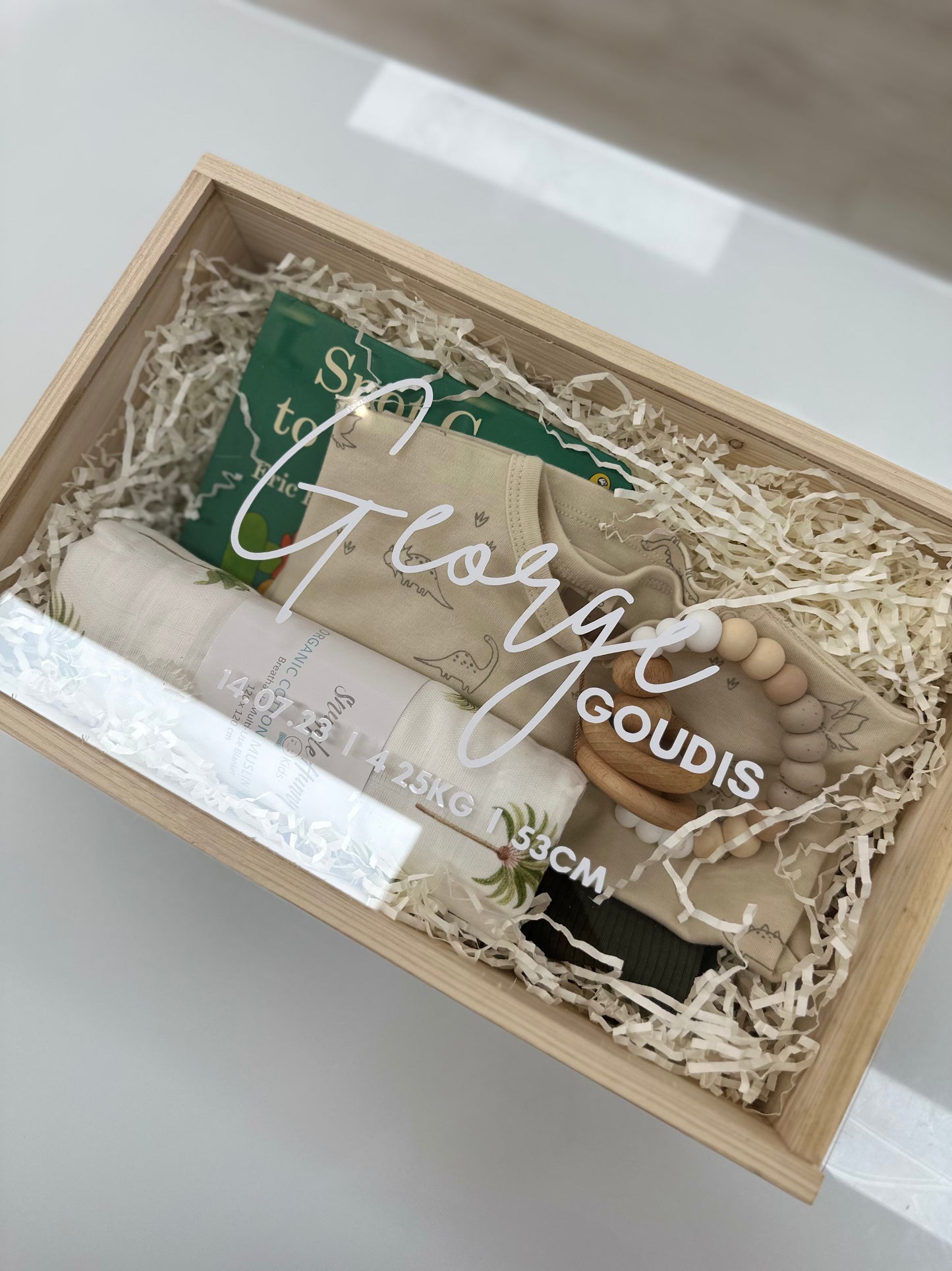 Wooden Keepsake Box with Perspex Lid