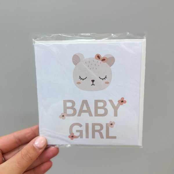 Petite Vous- Greeting Card- Baby Girl Bear