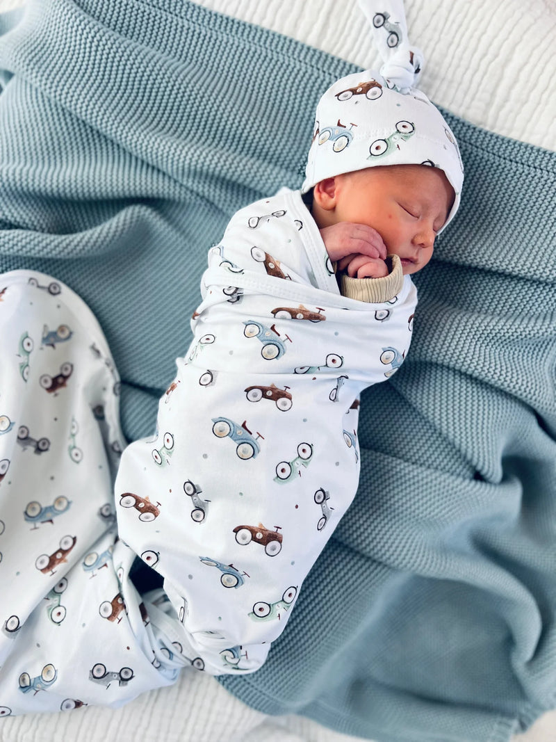 Cuddle Bug & Co - Organic Jersey Baby Wrap Set Cars
