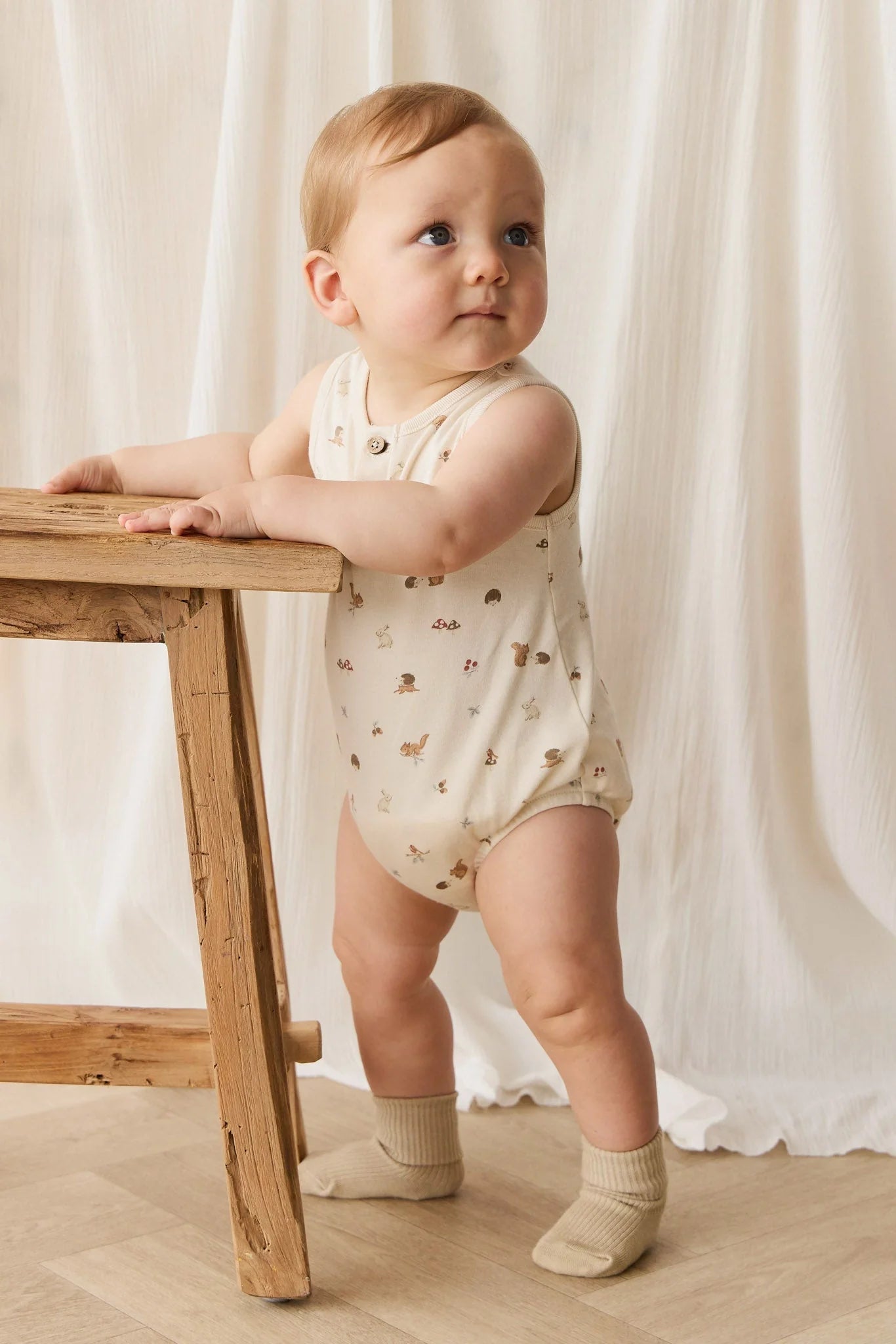 Jamie Kay - Organic Cotton Archie Playsuit - Forest Gathering