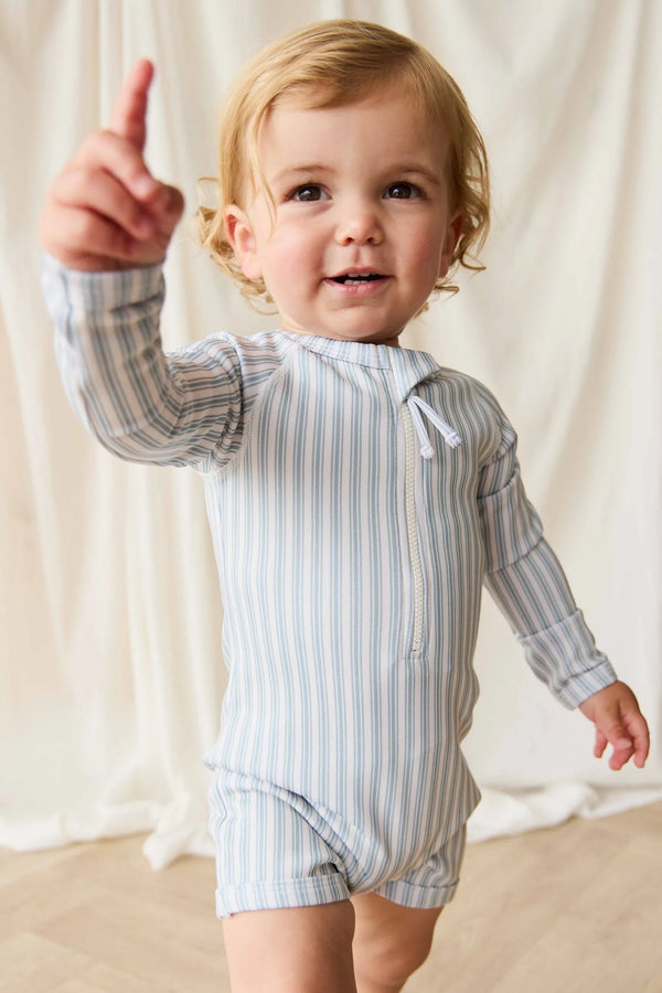 Jamie Kay - Florian Zip Swimsuit - Variegated Stripe Cenote