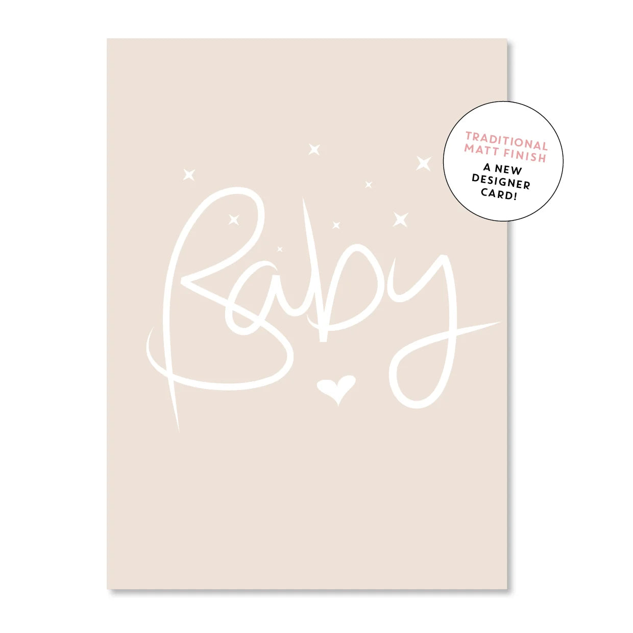 Beige baby card