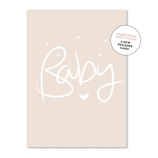Beige baby card