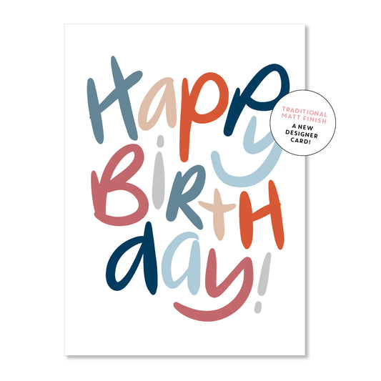 Just Smitten - Blue Happy Birthday Greeting Card