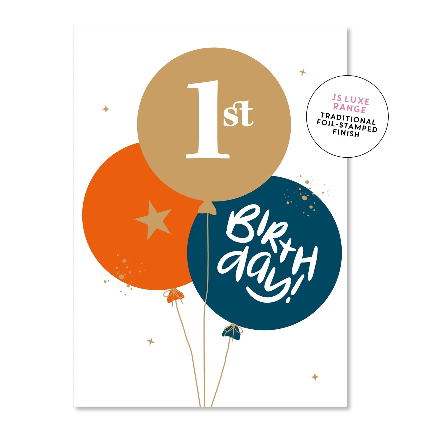 Just Smitten - First Birthday Blue Greeting Card - The Fashion Baby and Co