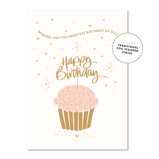 Just Smitten - Happy Birthday Cupcake Sparkle