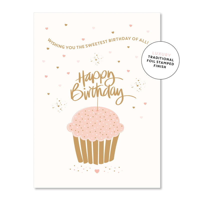 Just Smitten - Happy Birthday Cupcake Sparkle