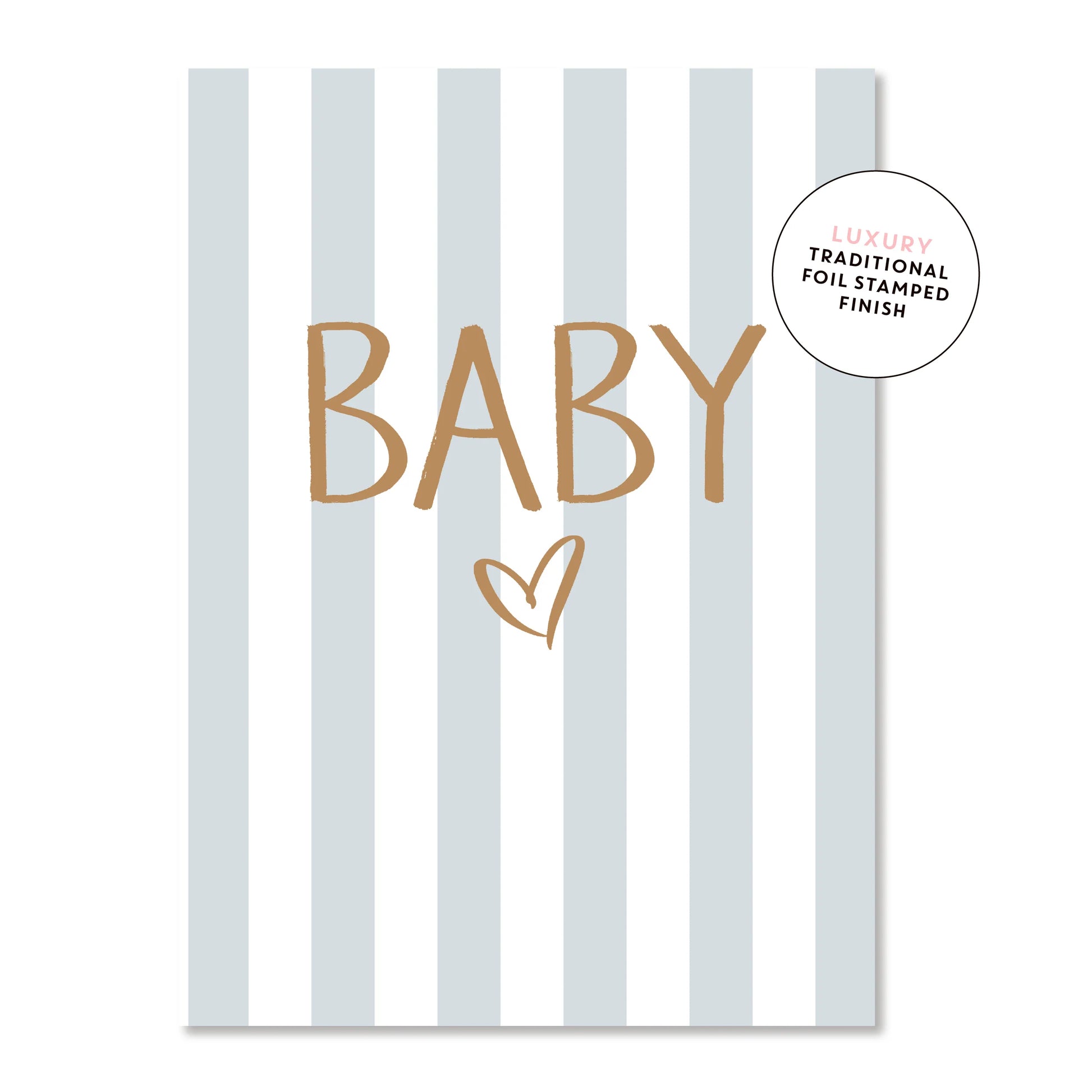 Just Smitten - Blue stripes with Baby on the middle card