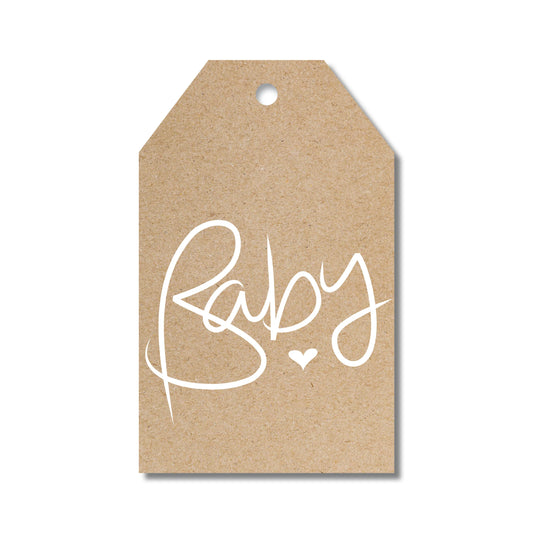 Just Smitten - Kraft Baby Script Gift Tag