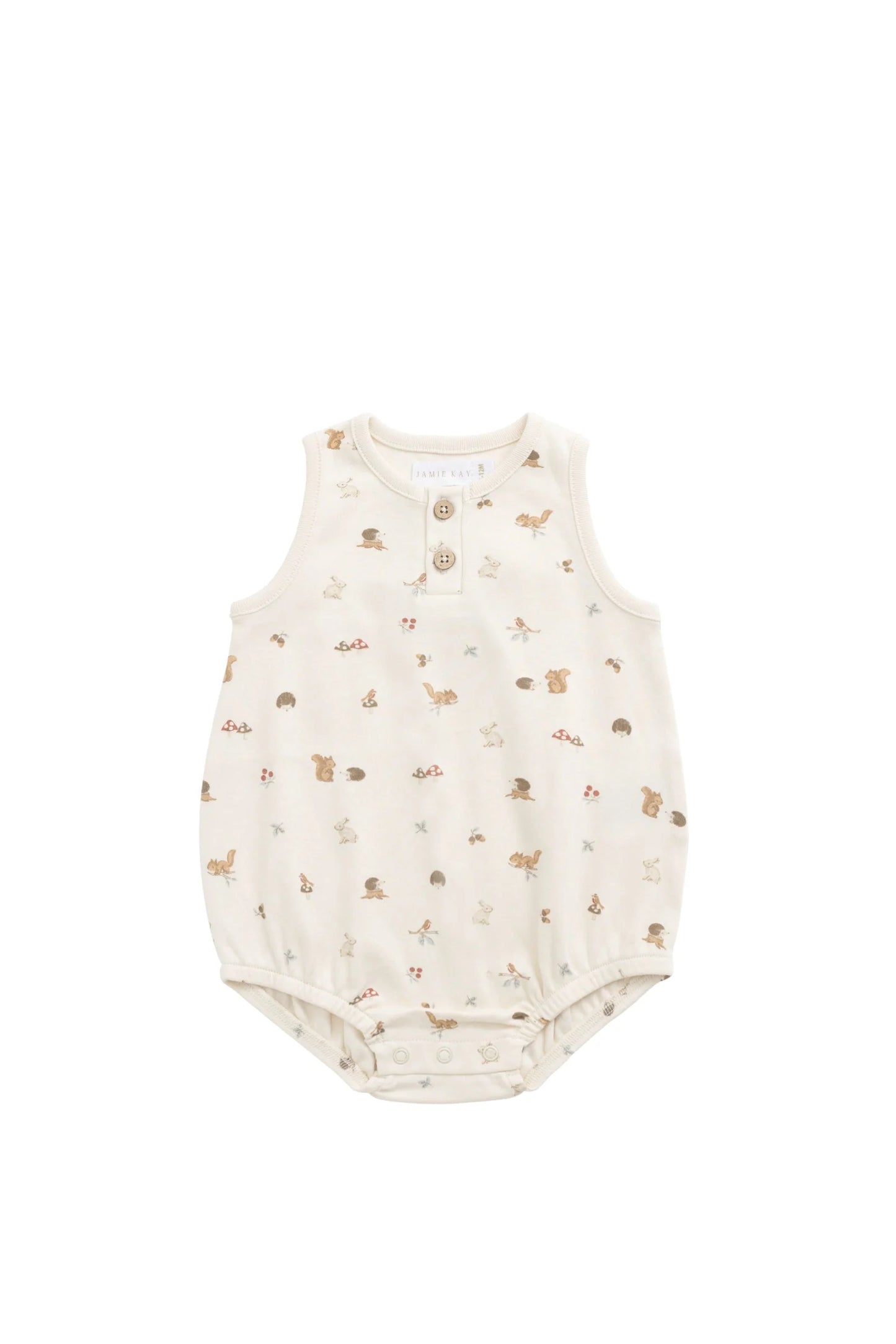 Jamie Kay - Organic Cotton Archie Playsuit - Forest Gathering