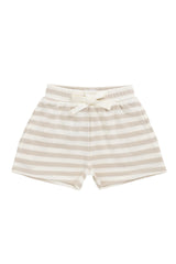 Jamie Kay - Organic Cotton Waffle Leith Short - Staple Stripe Oat/Cloud