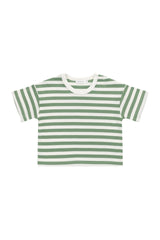 Jamie Kay - Pima Cotton Wesley Tee - Essential Stripe Parchment/Snow Pea