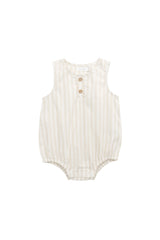 Jamie Kay - Organic Cotton Archie Playsuit - Variegated Stripe Foam