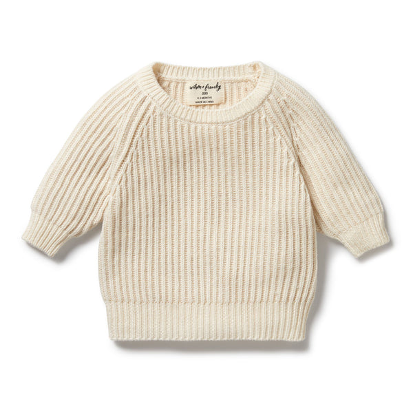 Wilson & Frenchy- Ecru Knitted Ribbed Jumper