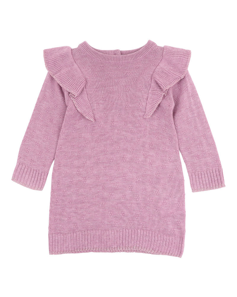 Fox & Finch - Girls Pointelle Knitted Dress