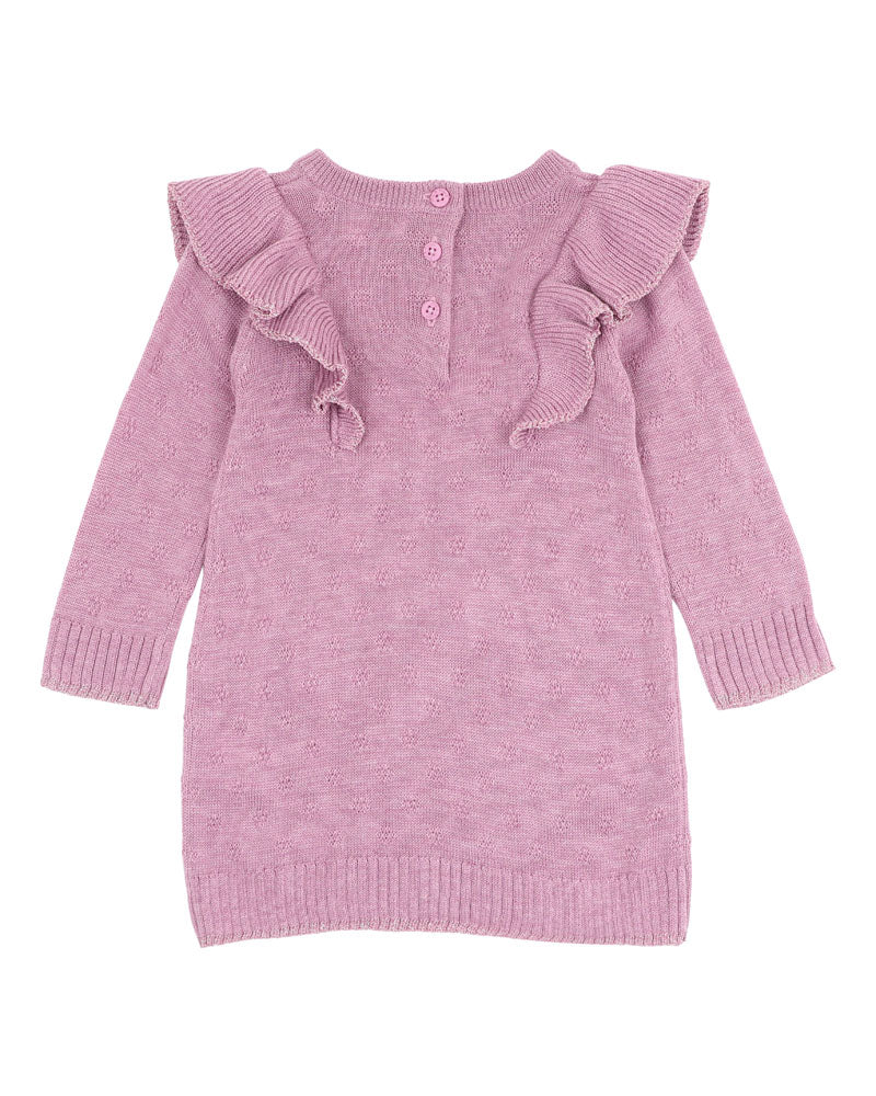Fox & Finch - Girls Pointelle Knitted Dress