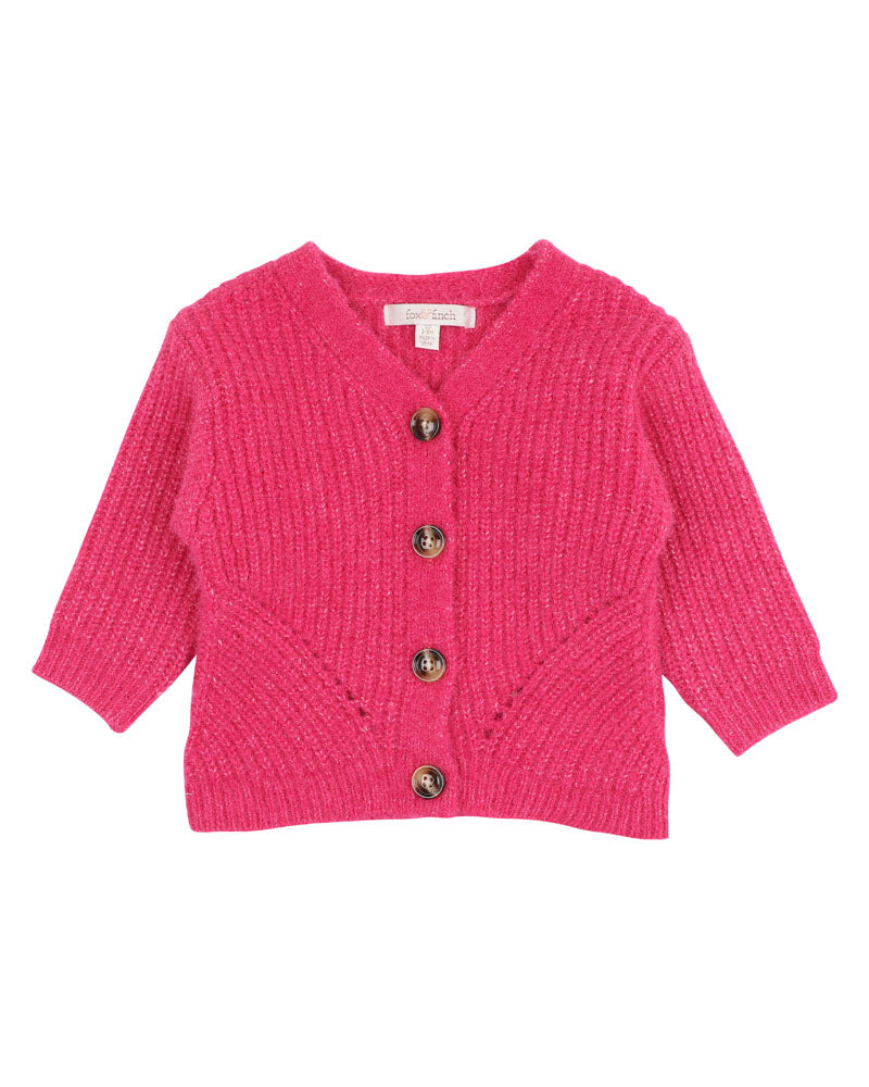 Fox & Finch - Girls Pink Cardigan