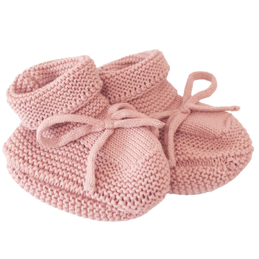 Alimrose- Knit Baby Booties- Blush