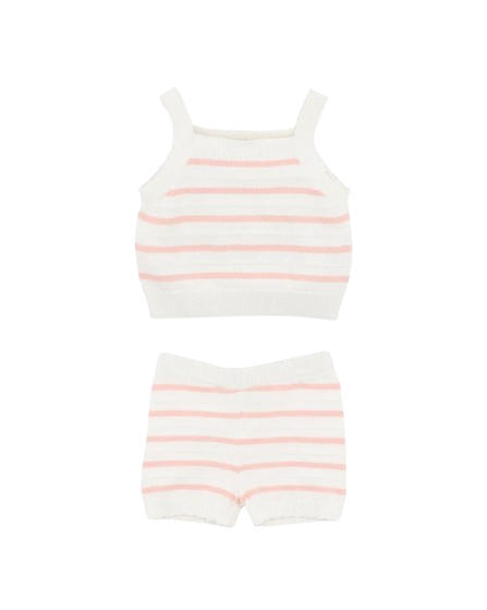 Bebe - Organic Striped Knitted 2 Piece Set