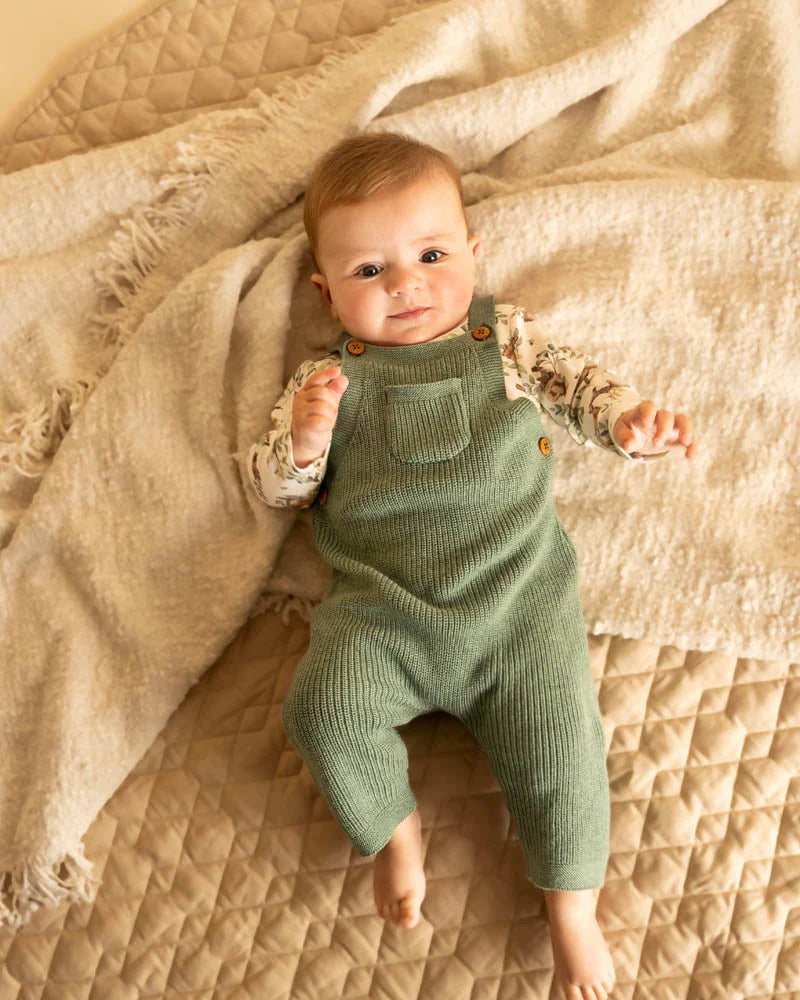 Bebe - Charlie Knitted Overalls- Fern