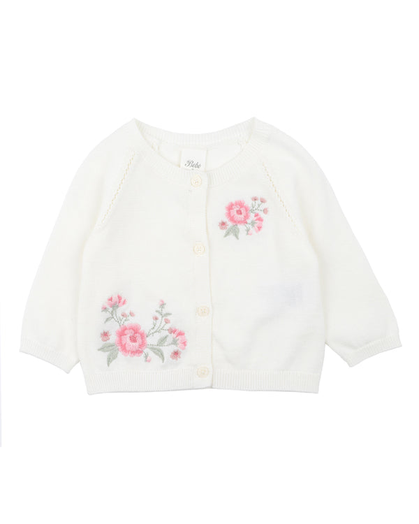 Bebe - Evie Embroidered Knitted Cardigan