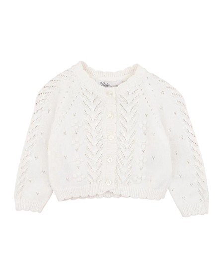 Bebe - Girls Organic Cloud Pointelle Cardigan 3–7Y