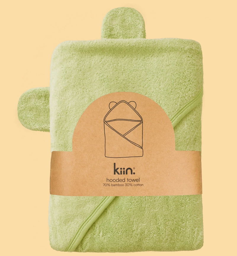 Kiin Baby - Hooded Towel - Apple