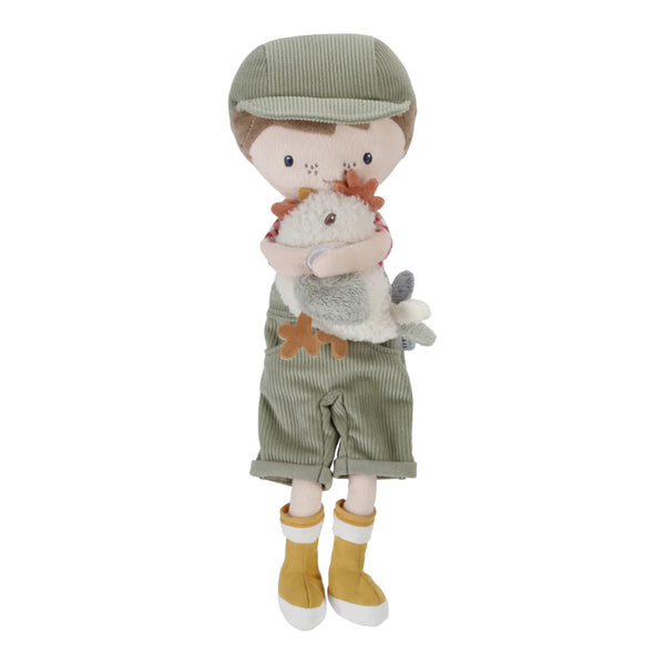 Little Dutch - Cuddle Doll Farmer Jim with Chicken 35cm