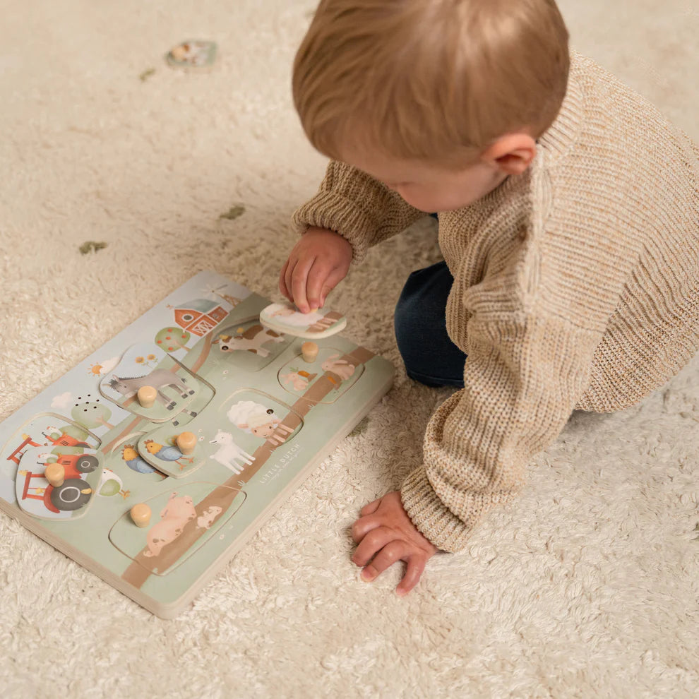 Little Dutch - Little Farm Wooden Sound Puzzle